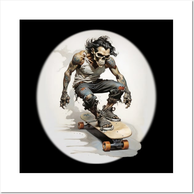 Skater Zombie Wall Art by Paul_Abrams